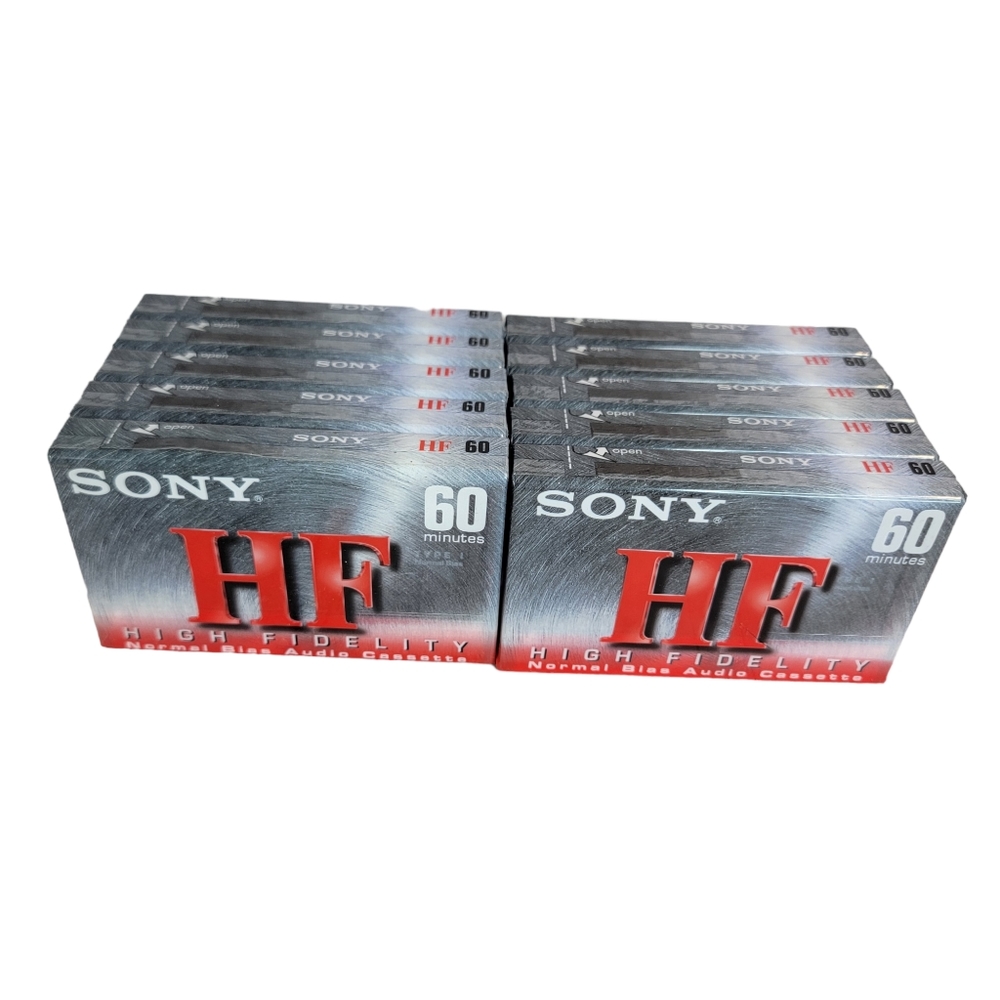 Sony High Fedility Normal Bias Audio Cassettes Blank Media Set of 10 NIP 60 Min